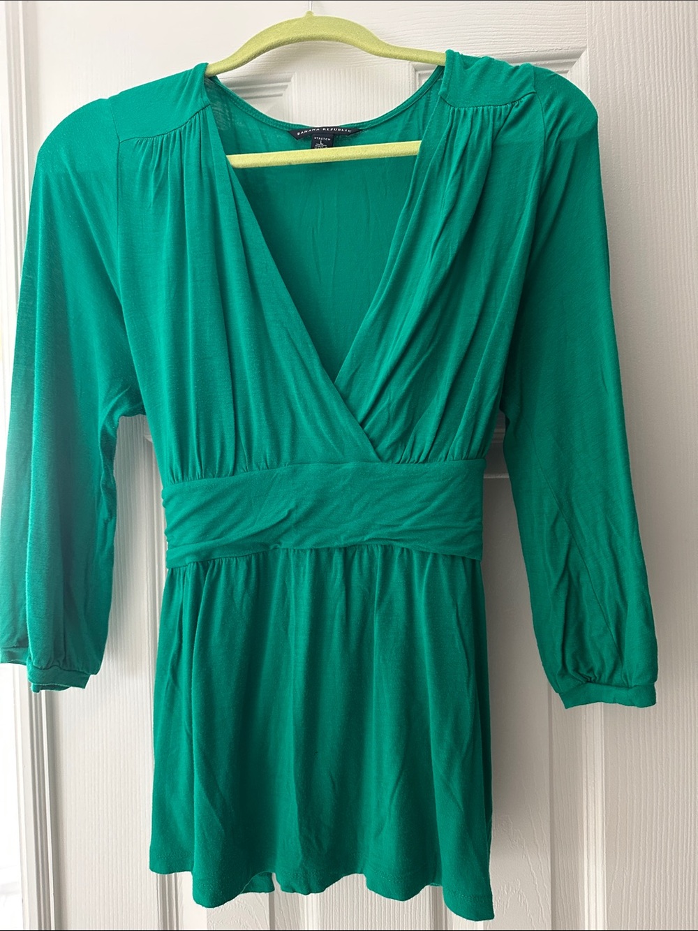 Banana Republic Emerald Green Stretch Top, L